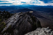 Linville Peak Grandfather Mountain NC USA looking towards Mt Mitchell and the Black Mountains