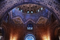 Lit At Night Alhambras Hall of Abencerrajes- Granada Spain    Romain Mattei