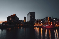 Liverpool UK during dusk 