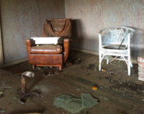 Living Room of an abandoned Farm House near Redding CA