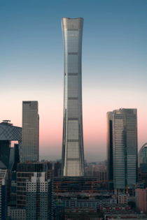 Located at the core of Beijings new -hectare central business district CITIC Towers design draws inspiration from the zun a ritual vessel originating in Bronze Age China
