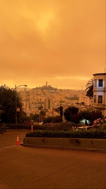 Lombard Street San Francisco California Taken during the current wildfires