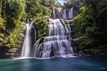 Long exposure of Nauyaca Falls near Dominical Costa Rica 