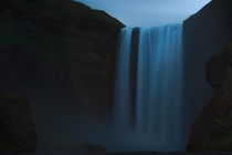 Long Exposure of Skgafoss in Iceland foss  waterfall in Icelandic 