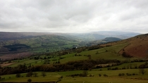 Looking across the Brecon Beacons from the Table Mountain summit South Wales Taken on a phone 