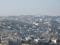 Looking out over Jerusalem 
