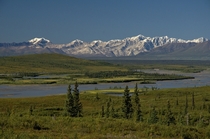 Looking over the Susitna River into the Alaska Range taken near the Denali Highway 