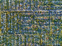 Los Angeles suburbs from above  by Jeffrey Milstein