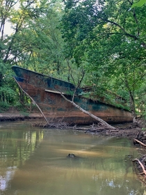 Lost Circle Line V Found her tucked into a creek off of the Ohio River
