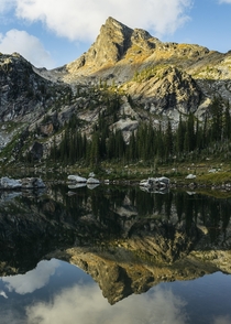 Lucifer Peak reflection - Valhalla Range BC 