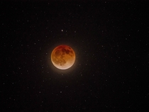 Lunar Eclipse image with lots of stars One image of a coming time lapse sequence 