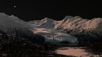 Lunar Eclipse over Portage Glacier Alaska  Photographed by Dan Moran