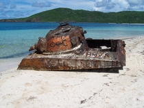 M- Sherman Tank on Flamenco beach Culebra Island Puerto Rico 