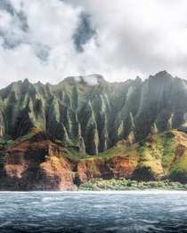 Magical morning along the Na Pali Coast Is there a more recognizable and unique coastline in the world Kauai HI  IG kylefredrickson