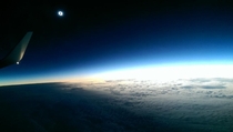 Maginificent photo of the solar eclipse from a plane 