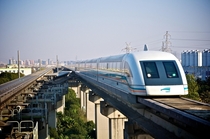 Maglev magnetic levitation Train in Shanghai 