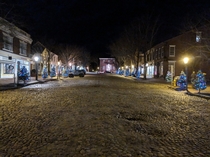 Main Street in Nantucket durring Christmas