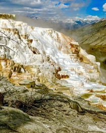 Mammoth hot springs Yellowstone 