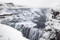 Managed to fight through a blizzard to see Gullfoss Iceland 