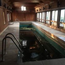 Mansion In Old Field New York Abandoned For  Years - Indoor Pool Lane
