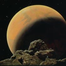Mars seen from Phobos by Chesley Bonestell 