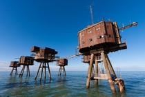 Maunsell Sea Forts in the Thames Estuary UK  Photograph by Russ Garret