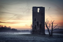 Medieval tower ruin near the German-Dutch border  Photo by Kilian Schnberger xpost from rGermanyPics