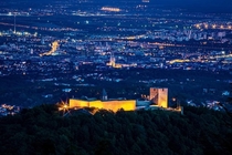 Medvedgrad fortress watching over city of Zagreb