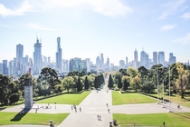 Melbourne CBD taken from the Shrine of Remembrance 