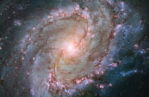 Messier  a intermediate spiral galaxy with a double nucleus  million light-years away practically in our backyard image credit ESANASA Hubble