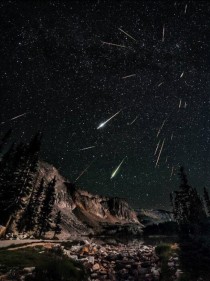 Meteor Shower Over Wyoming Sky 