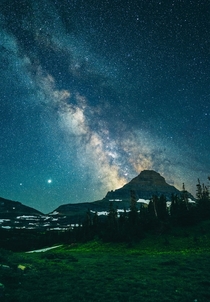 Milky Way as seen from Glacier National Park Montana USA 