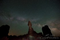 Milky Way over Balanced Rock in Arches National Park UT 