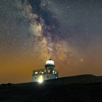 Milky way over Belle Tout Lighthouse UK 