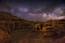 Milky Way over BistiDe-Na-Zin Wilderness New Mexico  Pic by Wayne Pinkston 