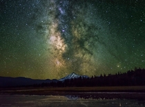 Milky Way over Mt Shasta California 