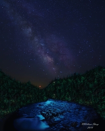 Milky-way over Pine creek Pennsylvania 