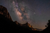 Milky Way Over The Watchman Zion National Park 