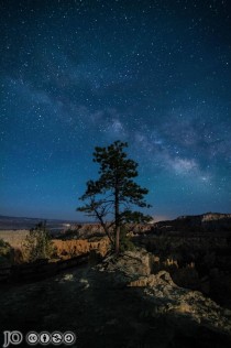 Milky Way Rising Over Bryce Canyon During a Waxing Moon 