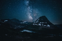 Milky Way rising over Glacier National Park in Montana  by danielbenjaminphoto