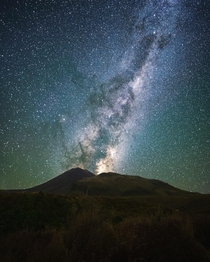 Milkyway over Mt DoomNgaruhoe New Zealand 