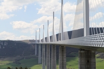 Millau Viaduct in France by Foster  Partners with structural engineer Michel Virlogeux total lenght  m  max height  m