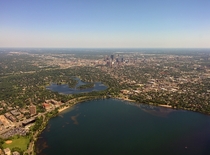 Minneapolis with Lake of the Isles and Lake Calhoun 