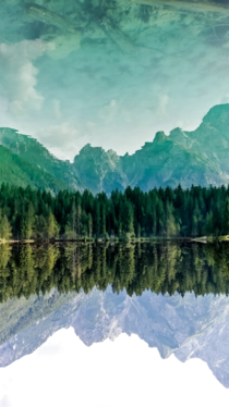 Mirrored Landscape of Fusine Lakes Italy 
