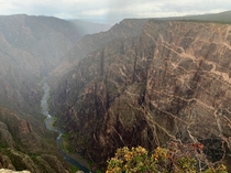 Mist settling over the Black Canyon of the Gunnison Colorado 