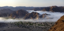 Misty morning looking for the secretive Desert Elephants along the Hoanib River Namibia - Geoff Spiby 