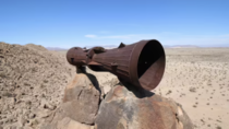 Mojave Megaphone - AKA Sentinel Enigma - No one seems to know how this object got up onto a small rock mountain in the middle of the Mojave Desert Lots of theories but none have ever been confirmed