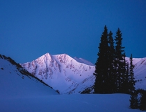 Moments before sunrise in the Sawatch mountains of Colorado 
