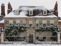 Mompesson House in the Snow Salisbury England