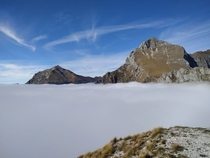 Monte Corchia and Monte Pania della Croce diving in clouds - Toscana Italy 
